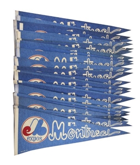 1980s Montreal Expos Vintage Pennant Collection of 30  